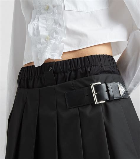 prada nylon pleated skirt